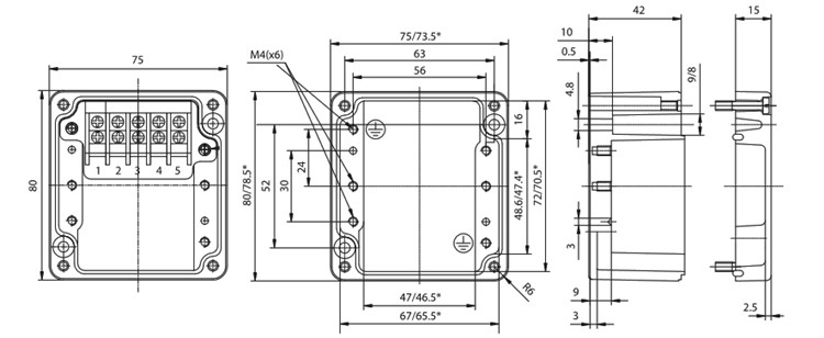 铸铝防水接线盒结构图